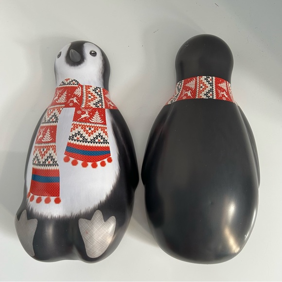 Set of 2 SILVER CRANE tin containers (polar bear and penguin) - Picture 7 of 12